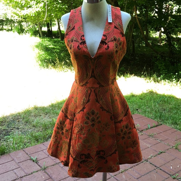 STUNNING ALICE+OLIVIA FIT&FLARE JACQUARD DRESS ASO FELICITY SMOAK - Picture 11 of 12